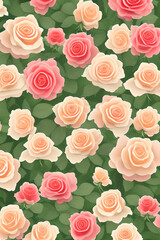 roses pattern flowers