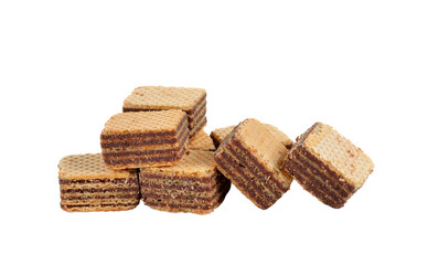 sweet wafer cream with chocolate on transparent png