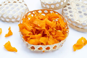 Deep fried sweet potato chips