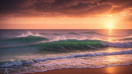 Fototapeta premium sunset over the sea