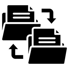 data copy, data leak cyber attack icon