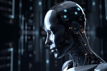 Fototapeta premium Artificial intelligence Robot Concept. Generative AI.