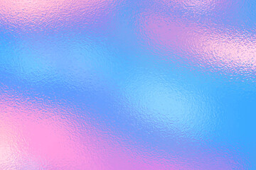 Vector hologram background, ombre  blue and pink foil texture with glass effect for web use.