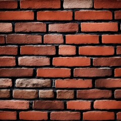 Fototapeta premium Rustic Brick Wall Texture, Aged Brickwork, Generative AI