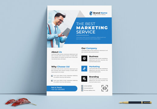 Marketing Service Business Flyer Design Template