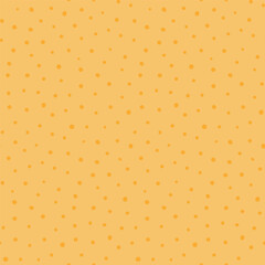 Small dots simple seamless pattern, yellow background. Hand drawn style vector illustration. Childish texture. Design concept for kids fashion print, textile, fabric, bedroom wallpaper, packaging