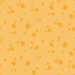 Moon spots, dots simple seamless pattern, yellow background. Hand drawn style vector illustration. Childish texture. Design concept for kids fashion print, textile, fabric, bedroom wallpaper, package
