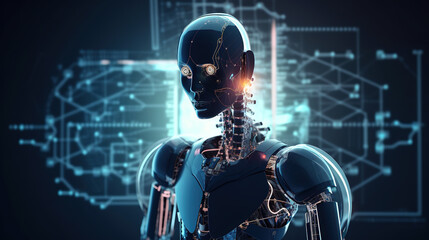 AI logical techniques for data analysis, data evaluation, and statistics. Science and artificial intelligence technology. innovation and futuristic. AI. Machine learning. generative ai.