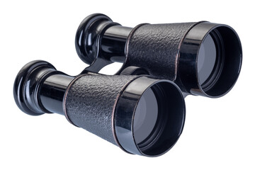 Vintage retro black binoculars