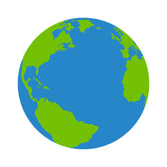 Earth globe on transparent background. 
