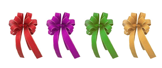 Set of gift bows PNG transparent