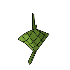 ketupat icon with modern flat style, ketupat design, ramadan and eid food