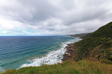 Fototapeta na wymiar View from Cape Otway Lighthouse, Great Ocean Road, Australia