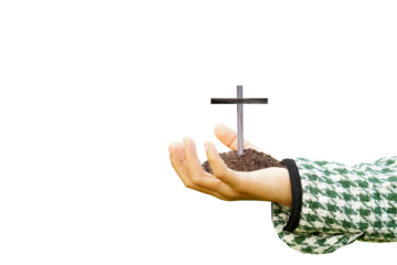 cross in human hands