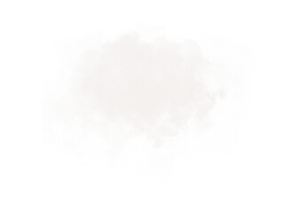 White cloud on a transparent background, used for various graphic elements.