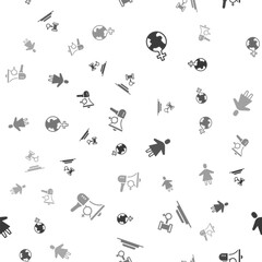 Set Feminism in the world, Female rights, and Feminist activist on seamless pattern. Vector