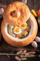 Hot sour soup as a classic Easter dish.