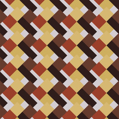 seamless vector pattern of simple diverse geometric shapes in yellow-brown tones for prints on fabrics, packaging, covers and for interior design