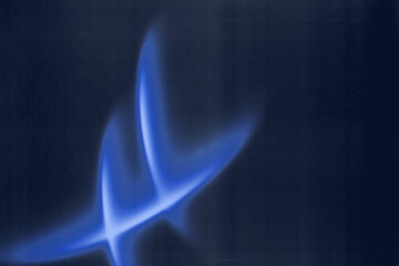 Dark background gradient grainy texture. Psychedelic wallpaper fluid blue tones.