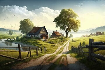 Village in the mountains