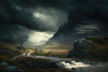 Clouds over the mountains