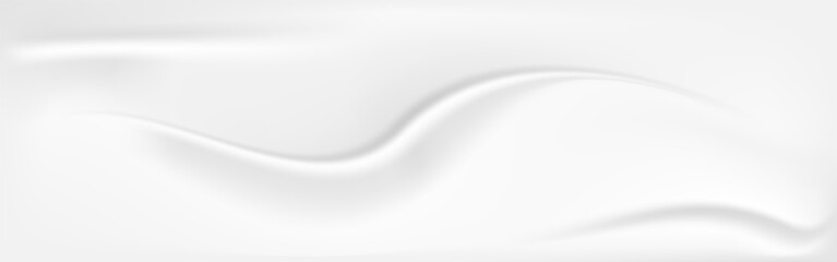 White texture 3D volumetric fabric folds, white waves for web design. Background for wedding card or flyer.
