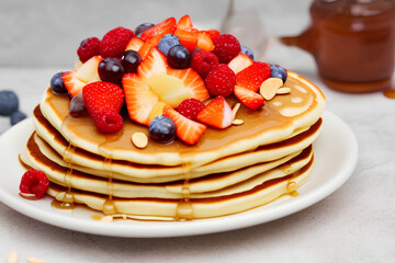 5 pancake topping with syrup fresh fruit nut