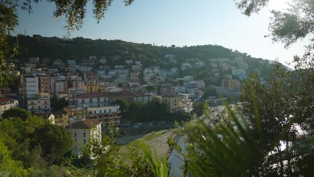 View of the city of Agropoli from the hillside.