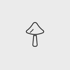 Mushroom Addiction Drug Vector Icon Illustration Sign