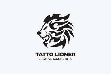 Lion Head Tattoo Design Logo