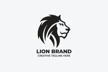 Silhouette of Lion Head Logo