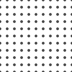 Square seamless background pattern from geometric shapes. The pattern is evenly filled with black optic cable symbols. Vector illustration on white background