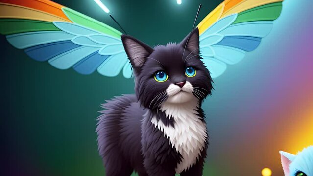 Fantastic creature a mixture of animal and insect, created with the help of artificial intelligence.