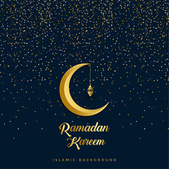 Fototapeta na wymiar elegant gold eid festival greeting design, ramadan kareem background