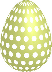 Green with White Polka Dots Easter Egg