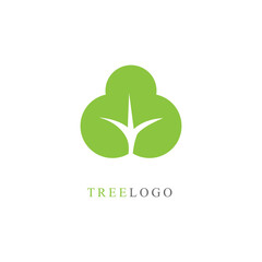 Green tree icon flat design Free Vector