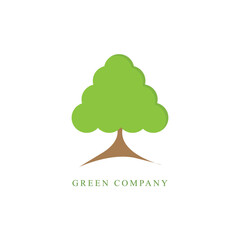 Green tree logo icon Free Vector