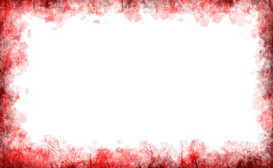 transparent red and black paint frame