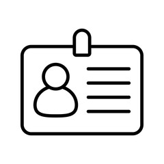 Id card icon. Id card badge icon. Identification card, driver's license icon. Vector illustration.