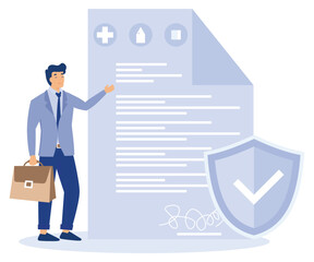 Money management concept, income dividends, tax strategy, budget savings plan, flat vector modern illustration