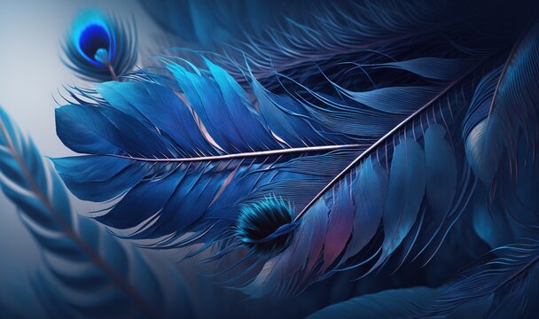 Close Up Of Blue Feathers Texture Background Stock Photo, Picture and  Royalty Free Image. Image 97152071.