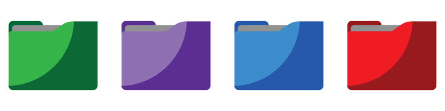 Folders. Folder, isolated in flat design. Vector illustration. Vector Grafits. EPS 10
