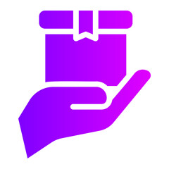 delivery box gradient icon