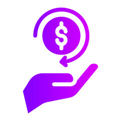 refund gradient icon