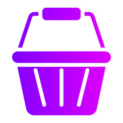 shopping basket gradient icon