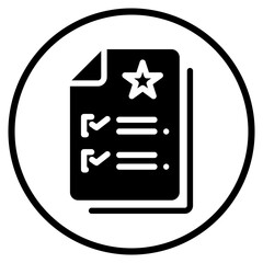 wish list glyph icon