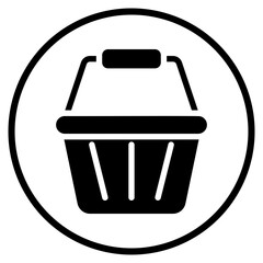 shopping basket glyph icon