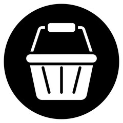 shopping basket glyph icon