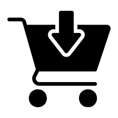 Obraz premium add to cart glyph icon