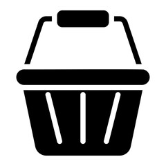 shopping basket glyph icon